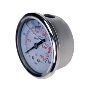 Manomètre à glycérine 0-250bar 63mm (raccord arrière)
